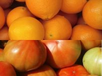 Caisse Mixte 19 kg d'Oranges à jus et de tomates valenciennes